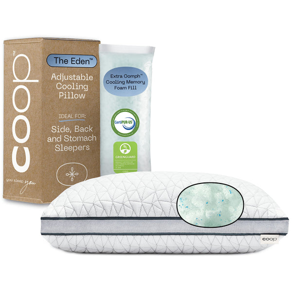 Eden Bed Pillow Queen Size for Sleeping on Back, Stomach and Side Sleeper