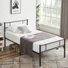 Twin Platform Bed Frame with Headboard and Footboard, 12'' Under-Bed Storage