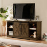 Farmhouse TV Stand for 65+ Inch TV, Entertainment Center Sliding Barn Door