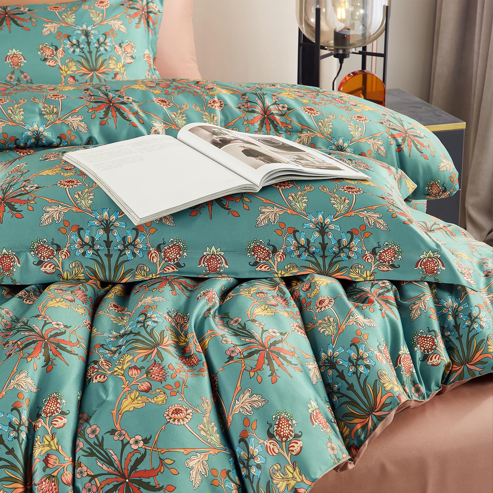 King Size Comforter Set; Bed in A Bag 7 Pieces Comforter Sets; Ultra-Soft Lightweight