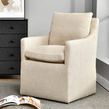 Upholstered Dining Chair,Linen Accent Chair for Living Room,Single Sofa Chair