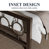 Twin Size Metal Platform Bed Frame with Modern and Vintage