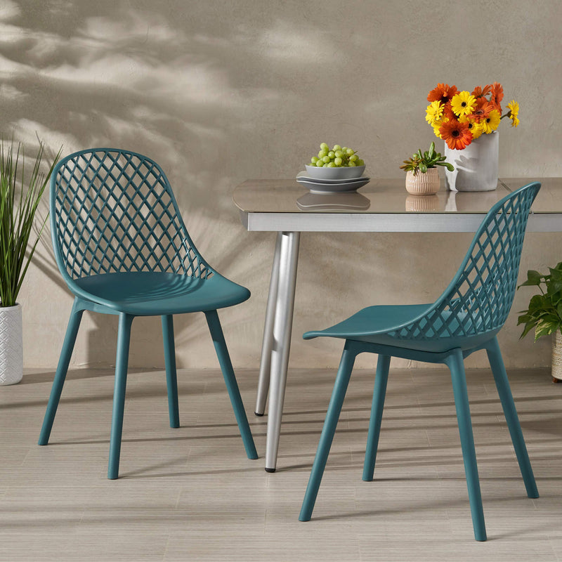 Delora Outdoor Dining Chair (Set of 2), Green