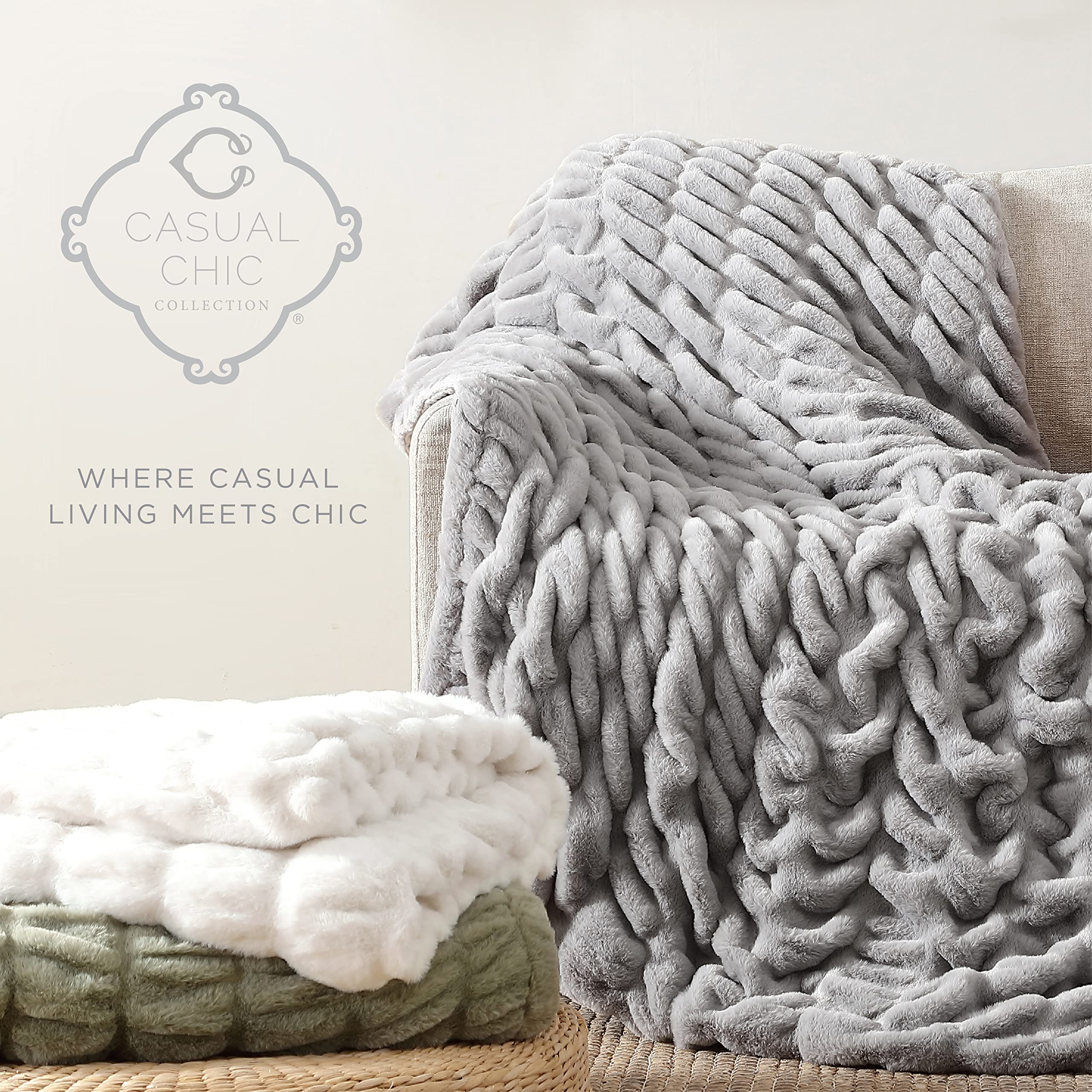 Lapin Ultra Fine Faux Fur Throw Blanket - Luxurious