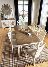 Realyn French Country Dining Extension Table, Seats up to 8