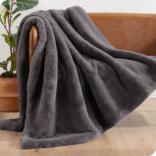 Faux Fur Blanket - Ultra-Soft Luxurious - Cozy Warm Blanket for Couch, Sofa
