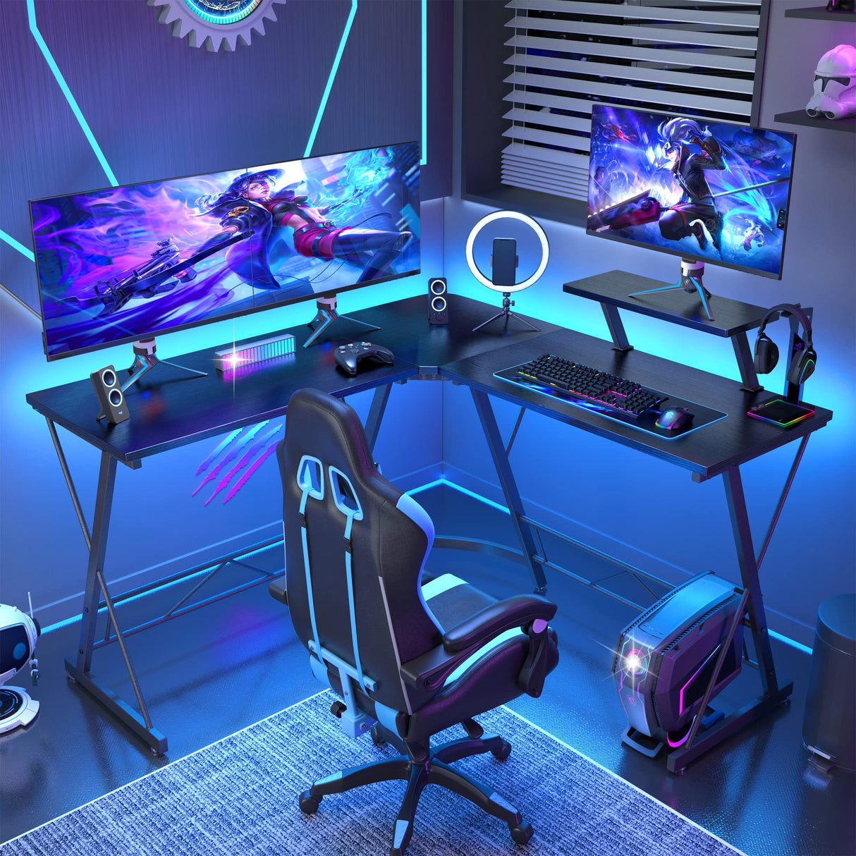 L Shaped Gaming Desk Corner Computer Desk, Home Office Desks