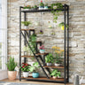 70.9" Tall Indoor Plant Stand, 7-Tier Large Plant Shelf with 5 S-Hooks