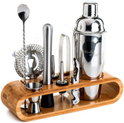 Bartender Kit 10-Piece Bar Tool Set with Bamboo Stand