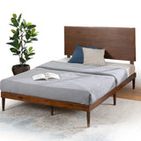 Raymond Wood Platform Bed Frame with Adjustable Wood Headboard