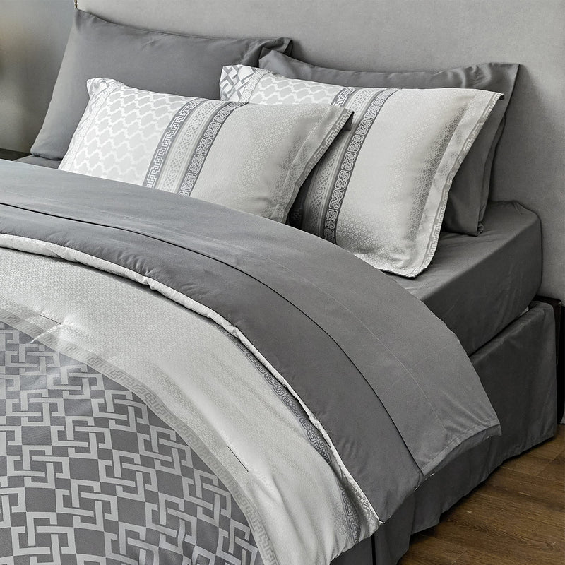 Bedsure Queen Size Bedding Set - 7 Pieces Hotel Style Queen Bed in a Bag，Grey Comforter Set with Comforter, Sheets, Pillowcases & Shams