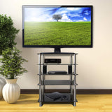 Tempered Glass AV Component Media Stand, Audio Tower and Media Center