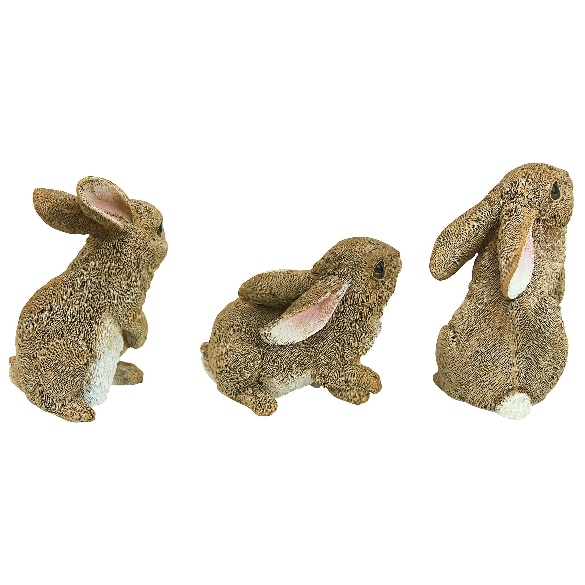 QM92008 The Bunny Den Rabbits Indoor/Outdoor Garden Animal Statues
