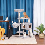 Cat Tree Cat Tower for Indoor Cats Multi-Level Cat Furniture Condo with Feeding Bowl