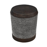 Ball & Cast End Concrete Accent Side Table, Two Tone