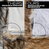 Heavyweight Super Soft Luxury Faux Fur Oversized Throw Blanket  Bleached Finn