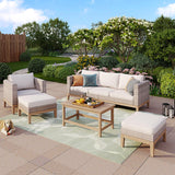 Outdoor Sectional Rattan Cushion Sofa Couch Conversation Set