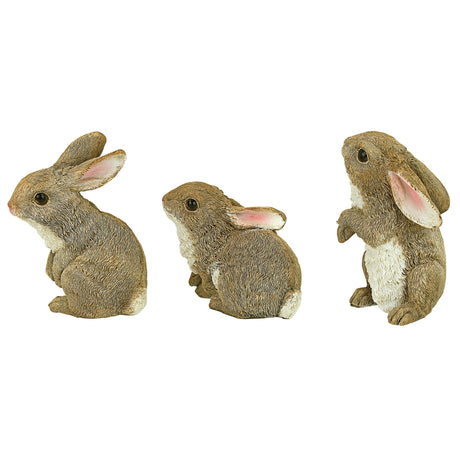 QM92008 The Bunny Den Rabbits Indoor/Outdoor Garden Animal Statues