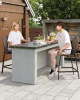 Patio Wood Bar Stools Counter Height Chairs All Weather Furniture