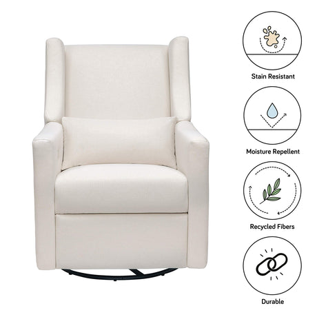 Kiwi Electronic Power Recliner and Swivel Glider with USB Port in Performance Cream Eco-Weave, Water Repellent & Stain Resistant