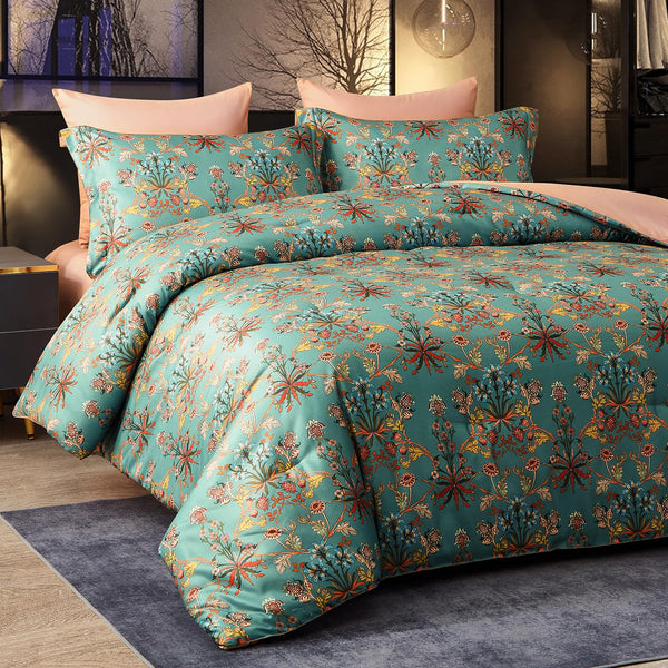 King Size Comforter Set; Bed in A Bag 7 Pieces Comforter Sets; Ultra-Soft Lightweight