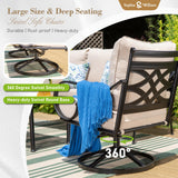 Oversized Patio Furniture Set with Fire Pit Table