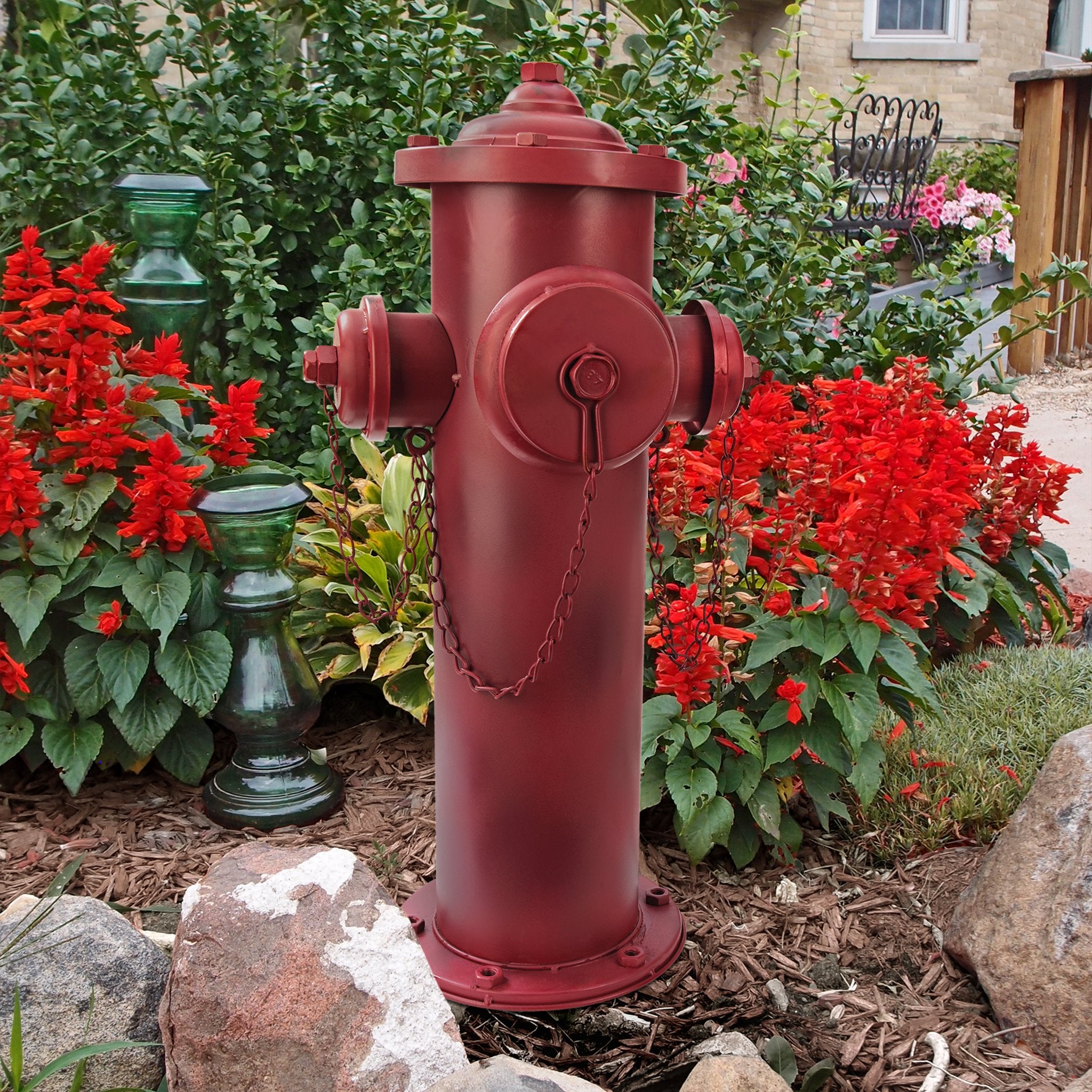 Vintage Metal Fire Hydrant Statue Large