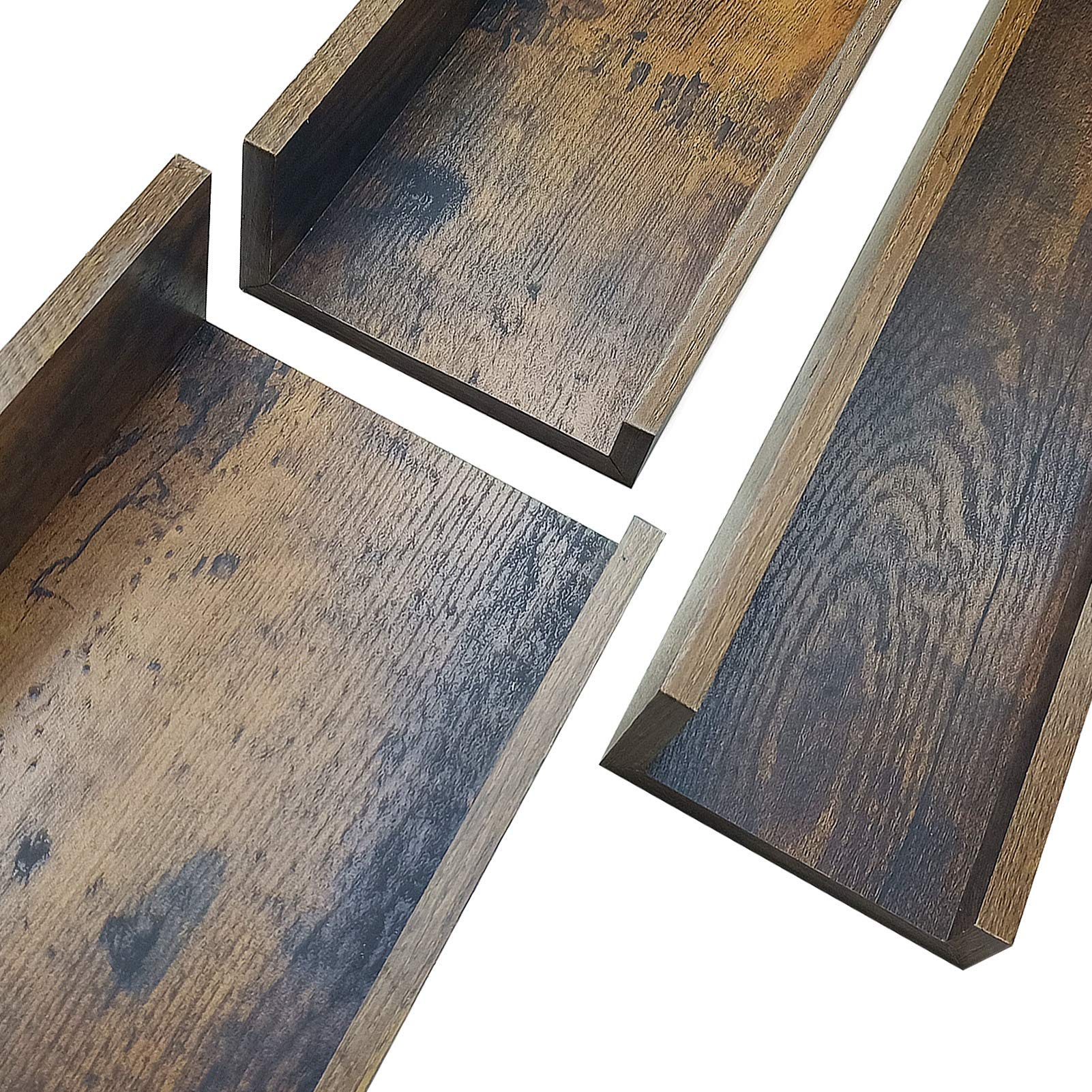 47 Inch Long Floating Shelves for Wall, Rustic Picture Ledge Large Shelf for Living Room