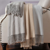 Silk Throw Blanket with Fringe, Pure Mulberry Silk, Naturally Soft