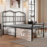 Queen Size Bed Frame with Headboard and Footboard, 14 Inch High