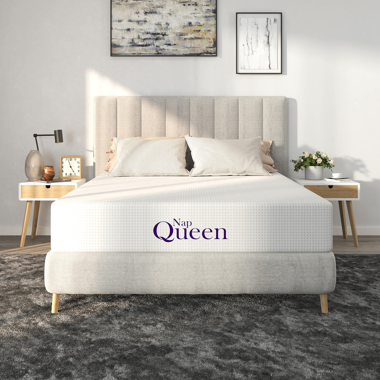 6 Inch Queen Size Mattress, Bamboo Charcoal Medium