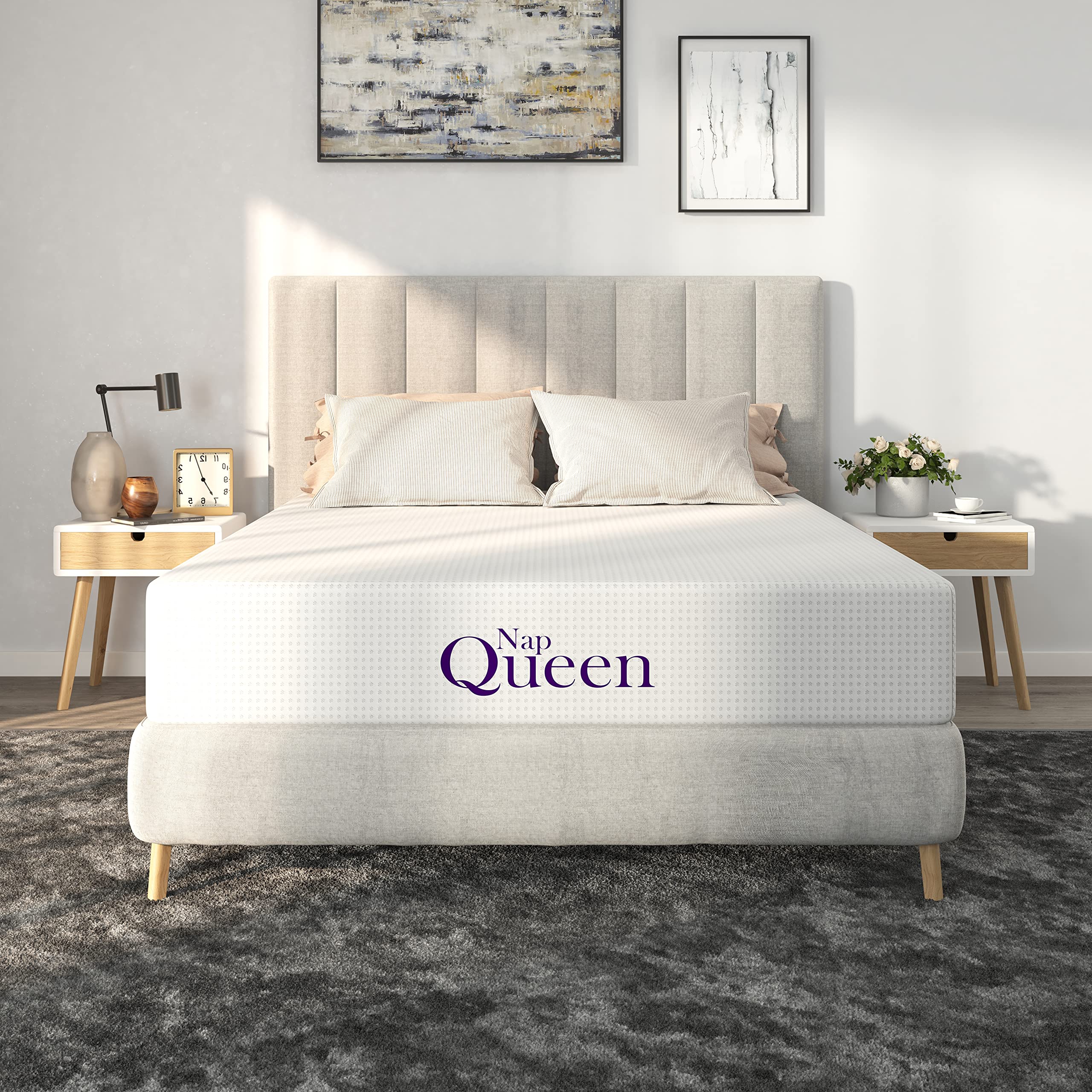 6 Inch Queen Size Mattress, Bamboo Charcoal Medium