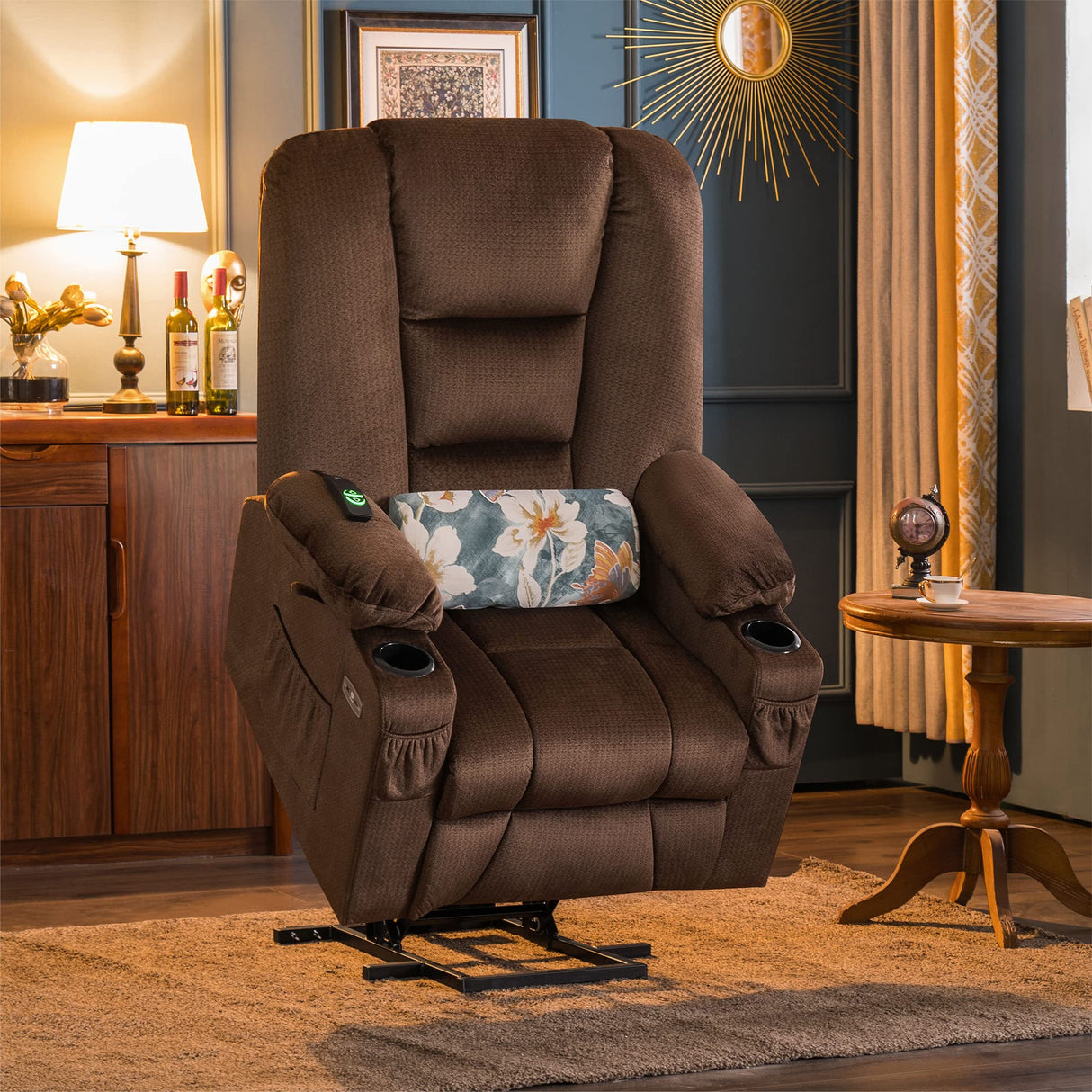 Large Electric Power Lift Recliner Chair with Massage and Heat for Elderly