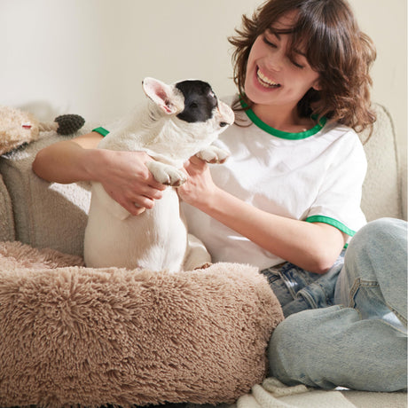 Calming Pet Bed for Medium Dogs - Donut Washable 30 inches