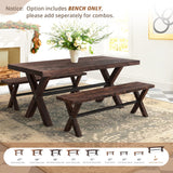 59'' Dining Bench With Solid Wood Construction Farmhouse Kitchen Bench