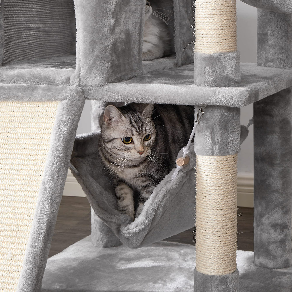 64.5inches Cat Tree Multi-Level Cat Tower for Indoor Cats with Scratching Posts, Board