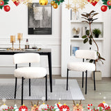 White Dining Chairs Set of 2,  Kitchen Dining Room Chairs