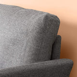 Jackie Loveseat Sofa / Easy, Tool-Free Assembly, Soft Grey