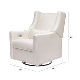 Kiwi Electronic Power Recliner and Swivel Glider with USB Port in Performance Cream Eco-Weave, Water Repellent & Stain Resistant