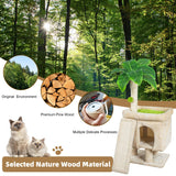 Cat Tower 33'' Cat Tree Indoor Palm Tree Large Cat Perch with Scratching Board Cat Tower