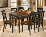 Owingsville Rustic Farmhouse Dining Room Table, Black & Brown