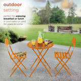 MSY100A-OR Bistro Set, Table, Orange