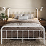 Full Size Metal Platform Bed Frame with Victorian Style