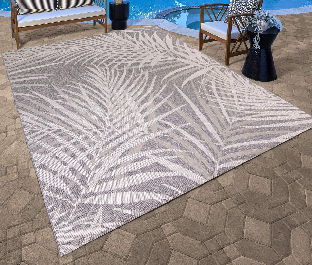 Indoor Outdoor Area Rug, Flatweave, Washable, Stain Resistant Carpet