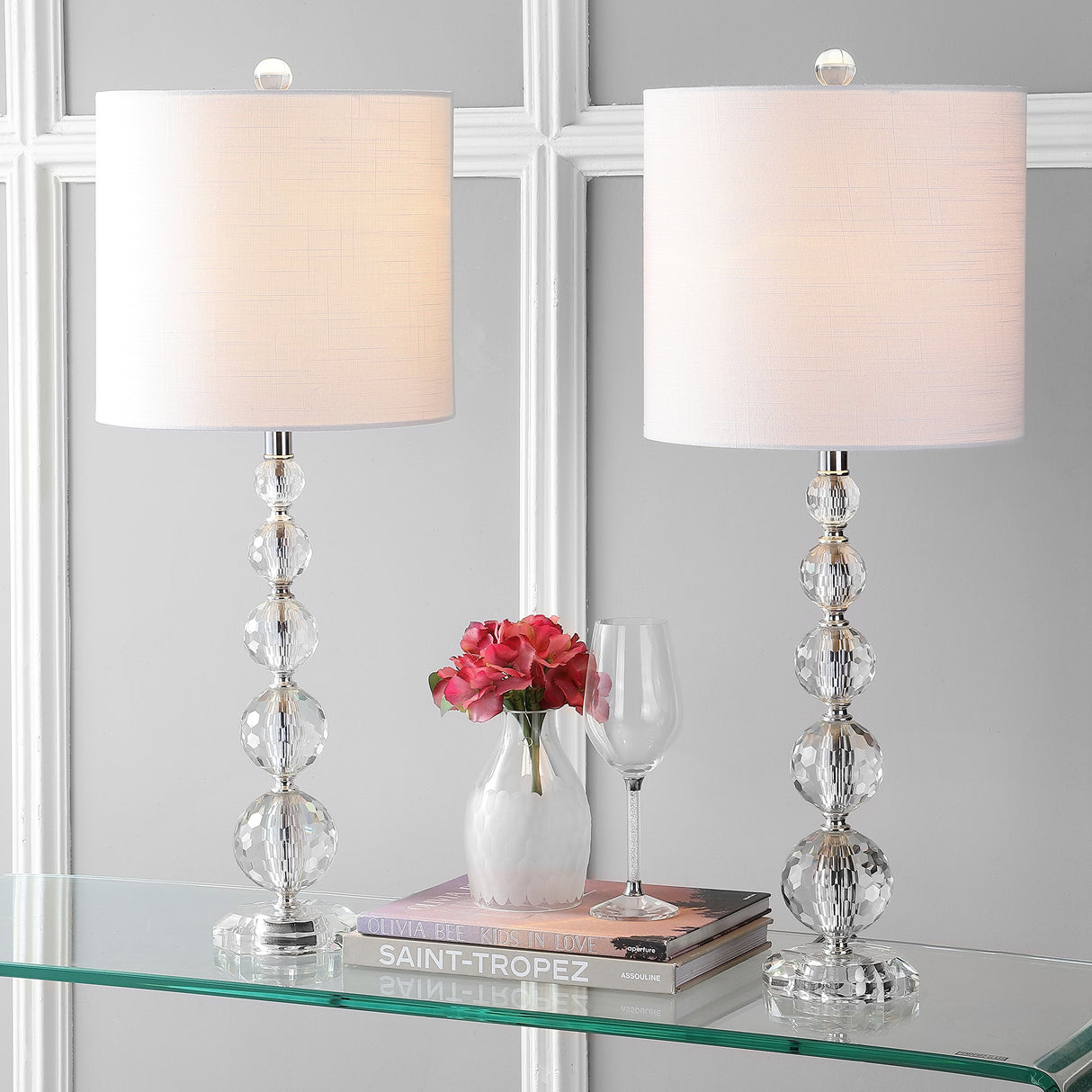 JYL5002A-SET2 Nala 28.5" Crystal LED Table Lamp Transitional