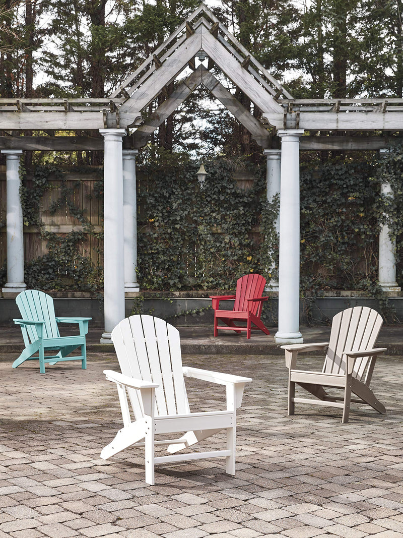 Sundown Treasure Outdoor Patio HDPE Weather Resistant Adirondack Chair, White