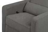 Piper Upholstered Recliner and Swivel Glider in Dark Grey