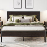 Queen Bed Frame with Headboard, Heavy Duty Platform Bed with Under-Bed Storage