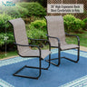 7 PCS Outdoor Dining Table and Chairs Set,6 Spring Dining Chairs