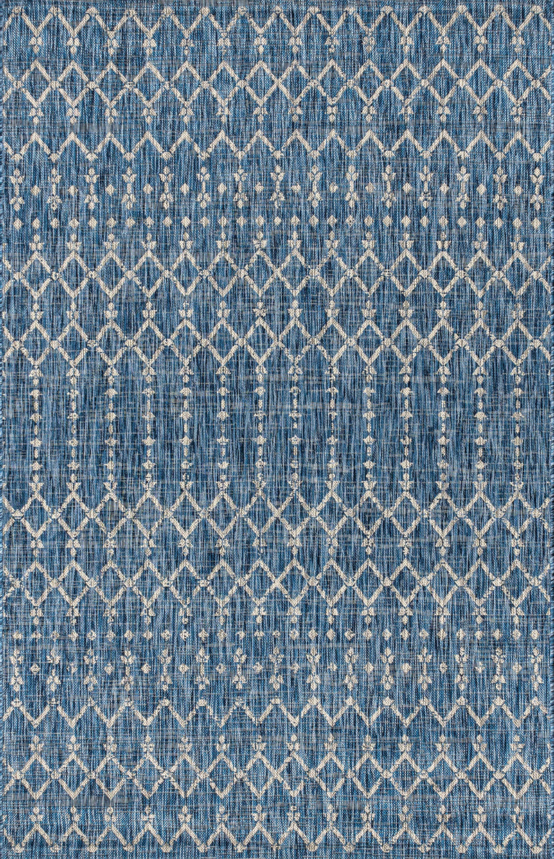 SMB108B-3 Ourika Moroccan Geometric Textured Weave Indoor Outdoor -Area Rug